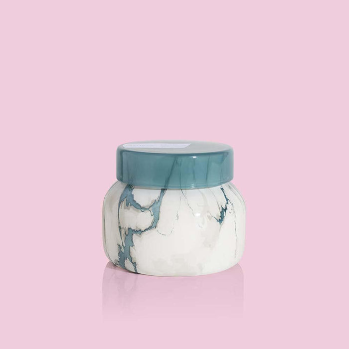 Volcano Candle Glass Jar - Petite Candle Capri Blue Marble 