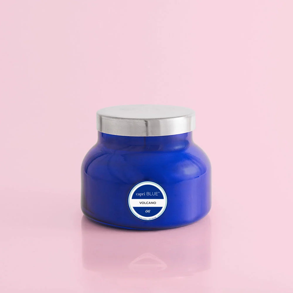 Volcano Candle Glass Jar - Signature Candle Capri Blue Blue 