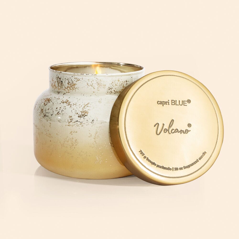 Volcano Glimmer Oversized Jar Candle 28oz. Candle Capri Blue 