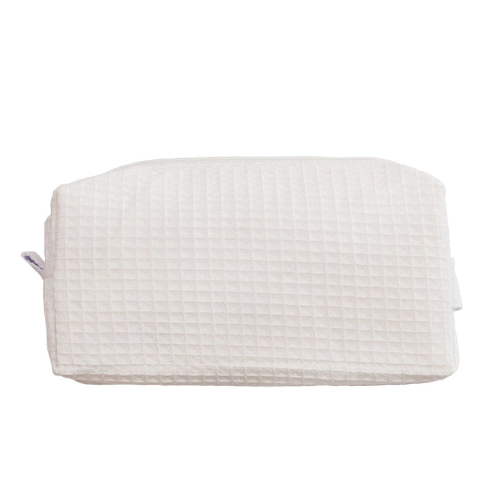 Waffle Cosmetic Bag Makeup Bag Pendergrass White Small