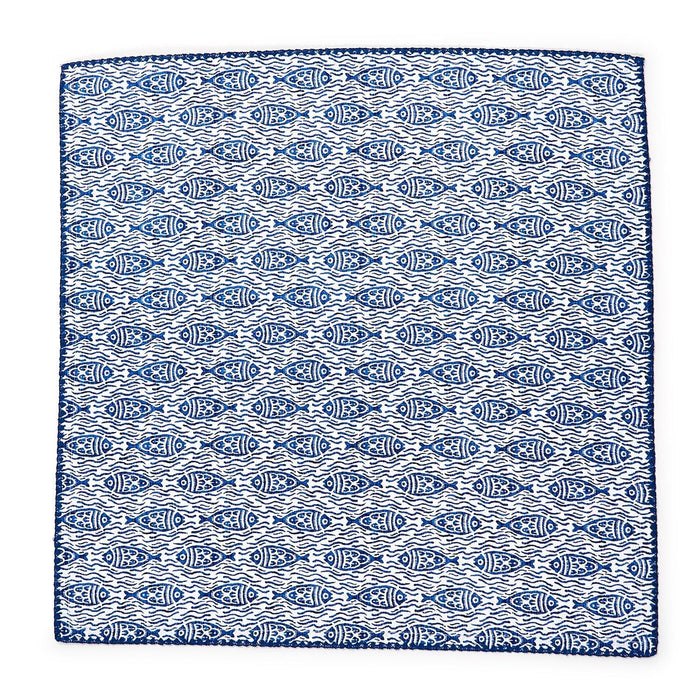 Water's Edge Fish Pattern Napkins - Set of 4 Dinner Napkins Two's Company 