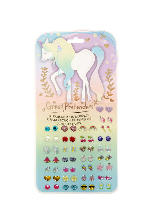 Whimsical Unicorn Sticker Earrings Costume Jewelry Great Pretenders 