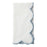 White Scalloped Napkin Blue - Set of 4 Dinner Napkins Amanda Lindroth 