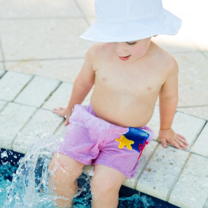 White Unisex Sunhat Sunhat Bailey Boys 