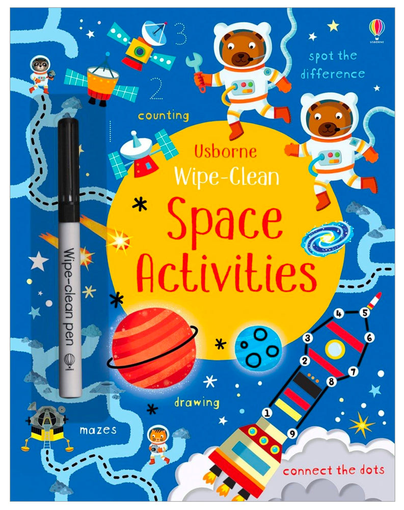 Wipe Clean Activity Book - Space Activities Book Usborne 