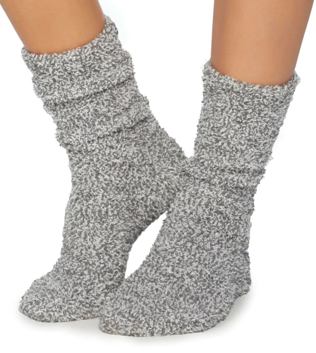 Womens Heathered Socks - Barefoot Dreams Socks Barefoot Dreams Graphite/White 