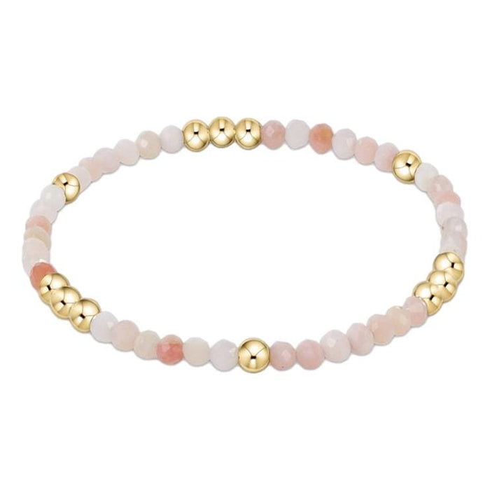Worthy Pattern 3mm Bead Bracelet - Gemstones Bracelet eNewton Pink Opal 
