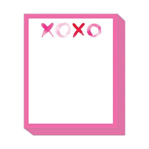 X's and O's Red and Pink Note Pad Gift Tags & Labels Rosanne Beck 